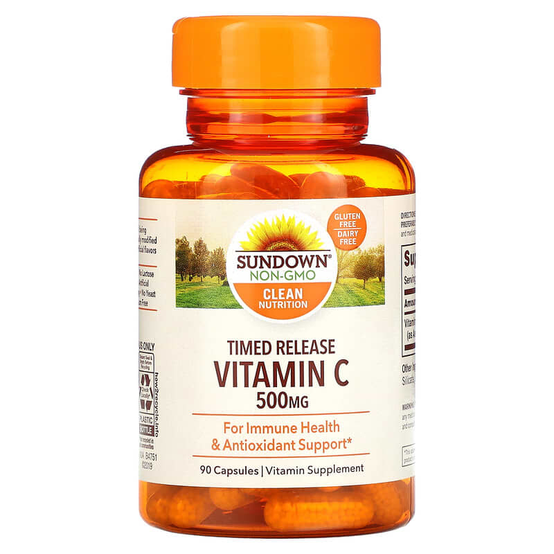 Sundown Naturals Vitamin C Timed Release 500 mg 90 Capsules 30768905262