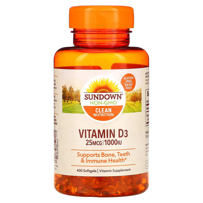 Sundown Naturals Vitamin D3 25 mcg (1,000 IU) 400 Softgels 30768199951