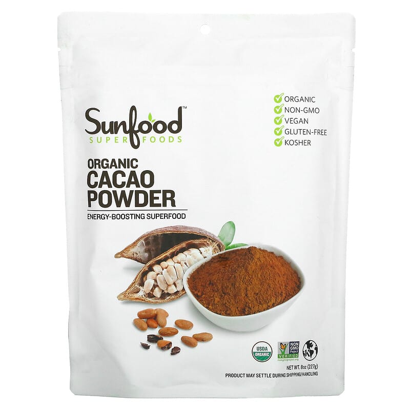 Sunfood Organic Cacao Powder 8 oz (227 g) 803813030512