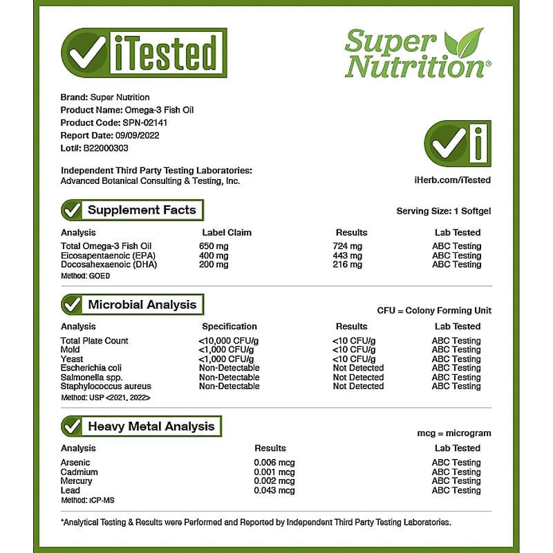 Super Nutrition, Omega-3 Fish Oil, 1,000 mg, 240 Fish Softgels 898220021413