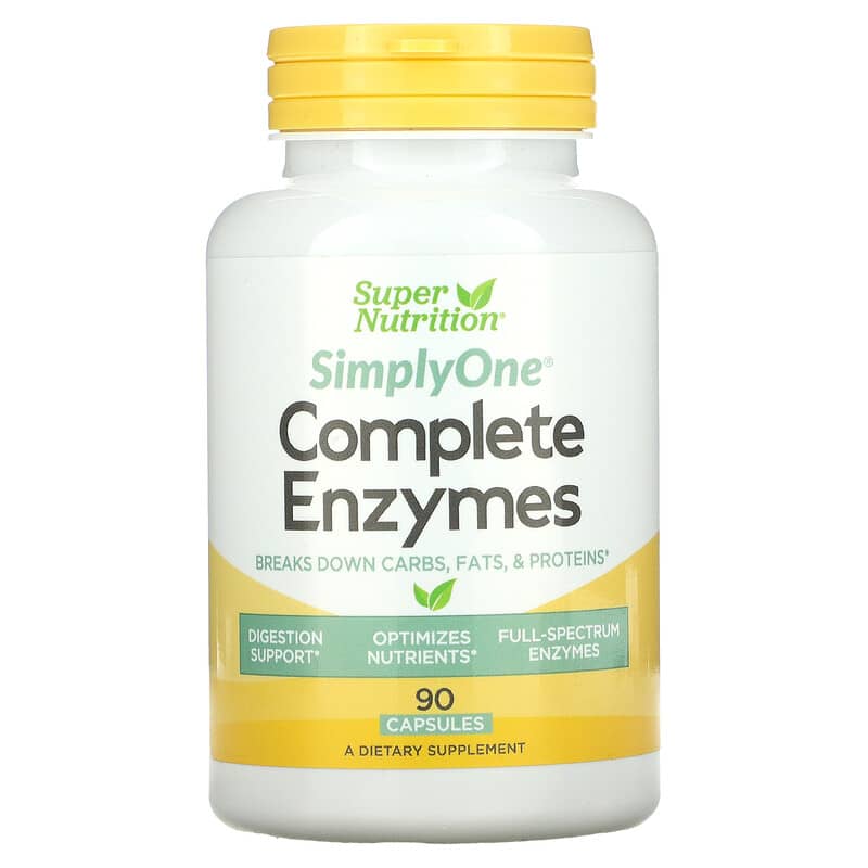 Super Nutrition Simply One Complete Enzymes 90 Capsules 33739001246