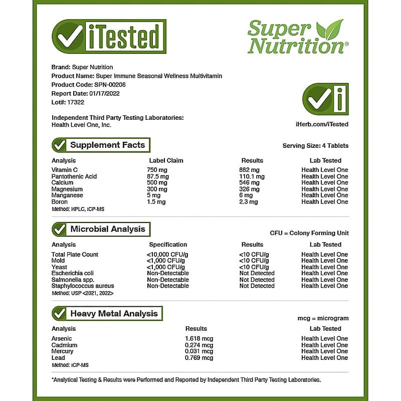 Super Nutrition, Super Immune, Immune-Strengthening Multivitamin with Glutathione, Iron-Free, 240 Tablets 33739002069