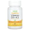 Super Nutrition Vitamin D3 + K2 60 Veggie Capsules 898220021239