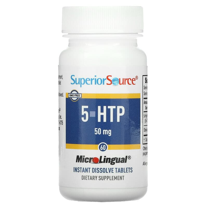 Superior Source, 5-HTP, 50 mg, 60 MicroLingual Instant Dissolve Tablets 76635903306