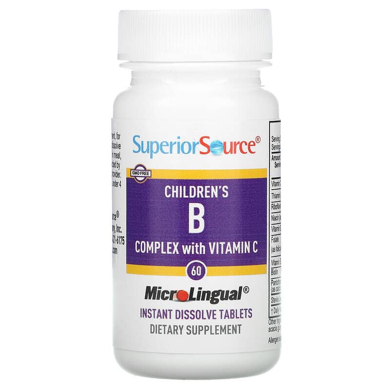 Superior Source, Children's B Complex with Vitamin C, 60 MicroLingual Instant Dissolve Tablets 76635900800