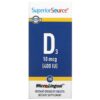 Superior Source D3 10 mcg (400 IU) 100 MicroLingual Instant Dissolve Tablets 76635904501