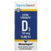 Superior Source Extra Strength D3 125 mcg (5,000 IU) 100 MicroLingual Instant Dissolve Tablets 76635908608