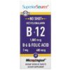 Superior Source Methylcobalamin B-12 B-6 & Folic Acid 1,000 mcg 60 MicroLingual Instant Dissolve Tablets 76635906901