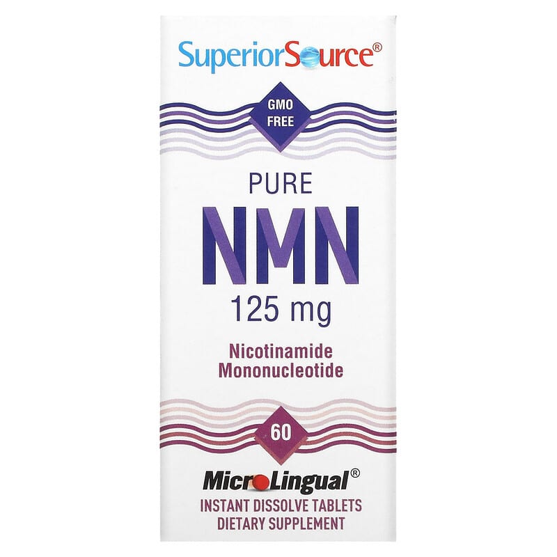 Superior Source Pure NMN Nicotinamide Mononucleotide 125 mg  60 Instant Dissolve Tablets 76635921508
