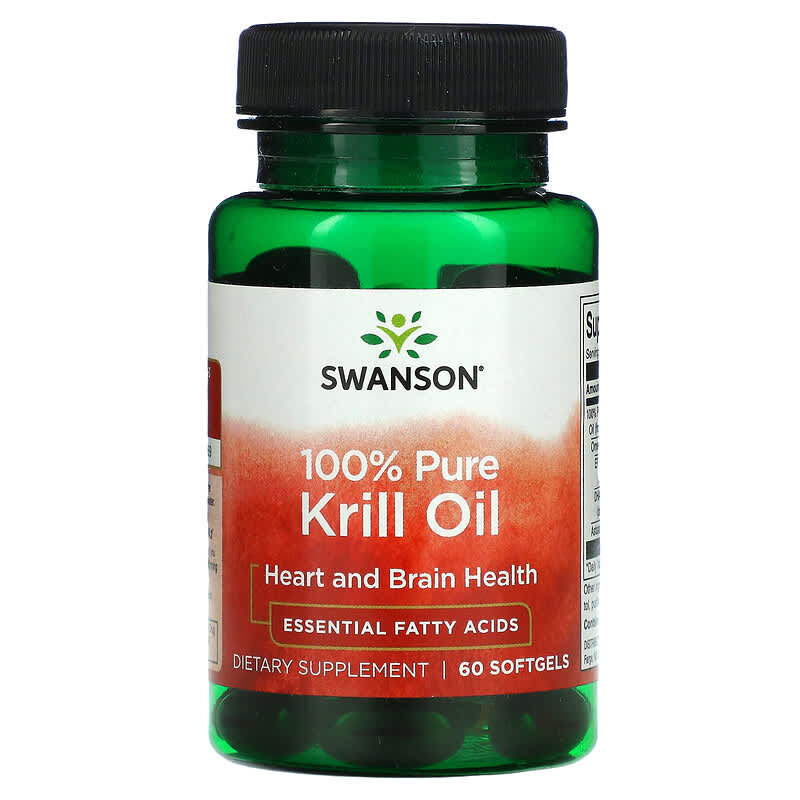 Swanson 100% Pure Krill Oil 60 Softgels 87614170596