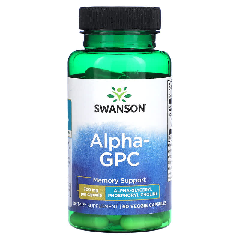 Swanson Alpha GPC 300 mg 60 Veggie Capsules 87614210353