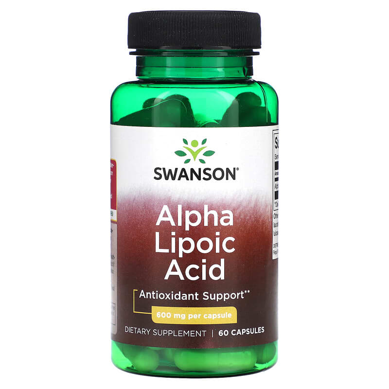 Swanson Alpha Lipoic Acid 600 mg 60 Capsules 87614021676