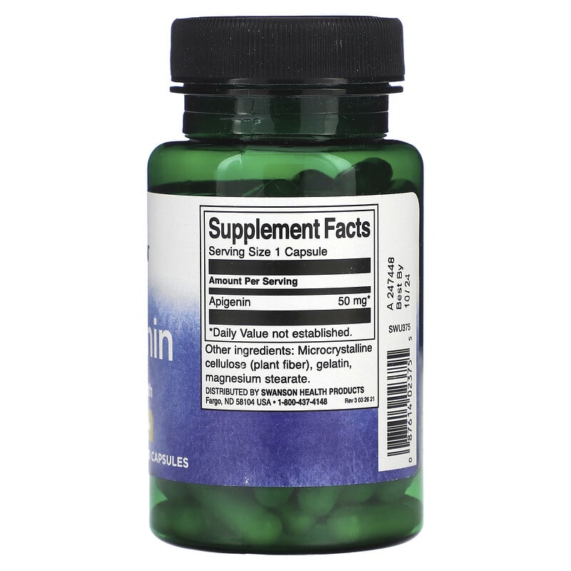 Swanson, Apigenin, 50 mg, 90 Capsules 87614023755