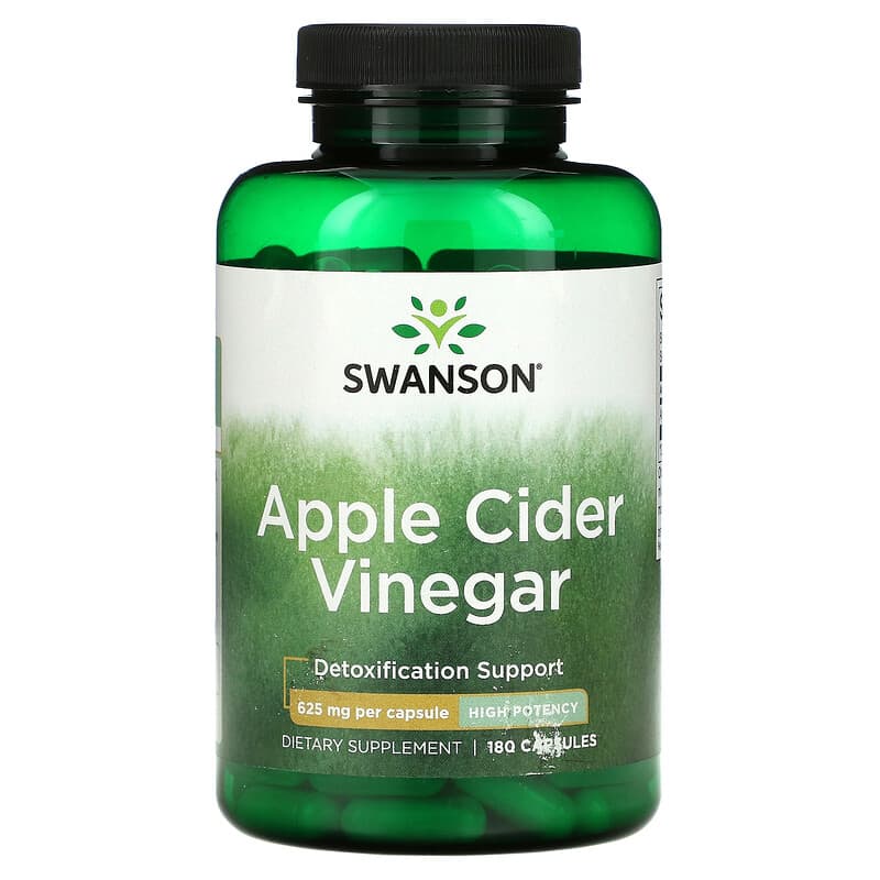 Swanson Apple Cider Vinegar 625 mg 180 Capsules 87614022925