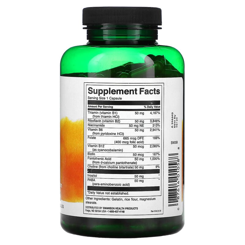 Swanson, Balance B-50 Complex, 250 Capsules 87614010588