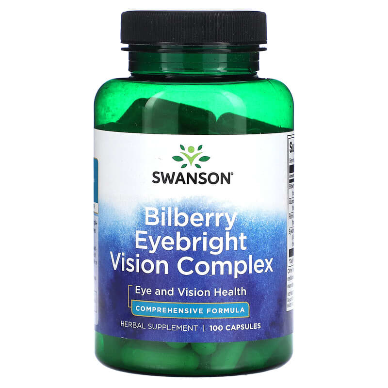 Swanson Bilberry Eyebright Vision Complex 100 Capsules 87614110578