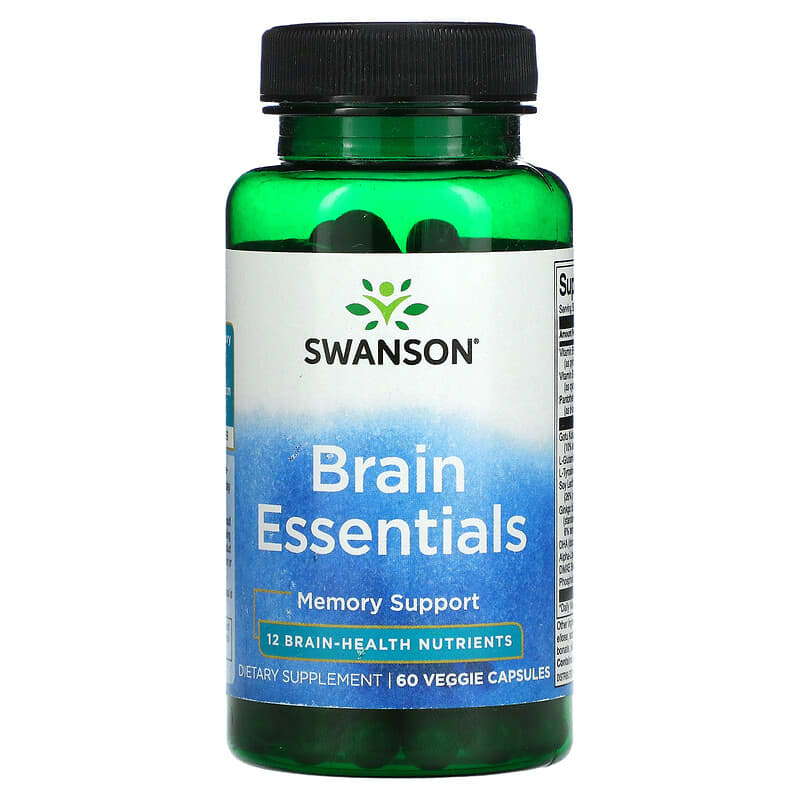 Swanson Brain Essentials 60 Veggie Capsules 87614070940