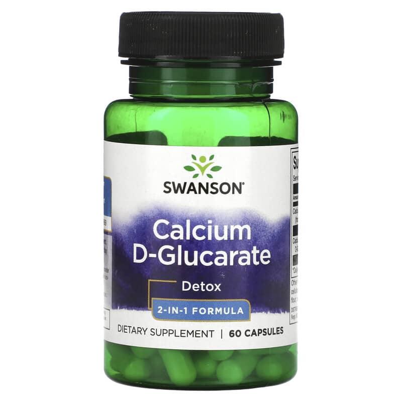 Swanson Calcium D-Glucarate Detox 2-In-1 Formula 60 Capsules 87614021232