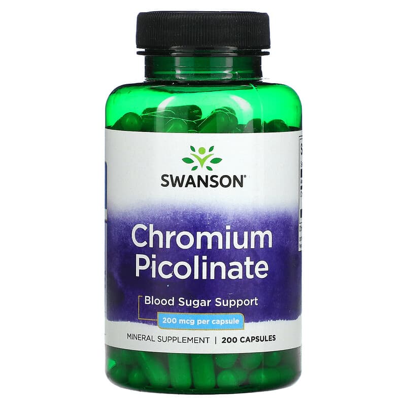 Swanson Chromium Picolinate 200 mcg 200 Capsules 87614019239