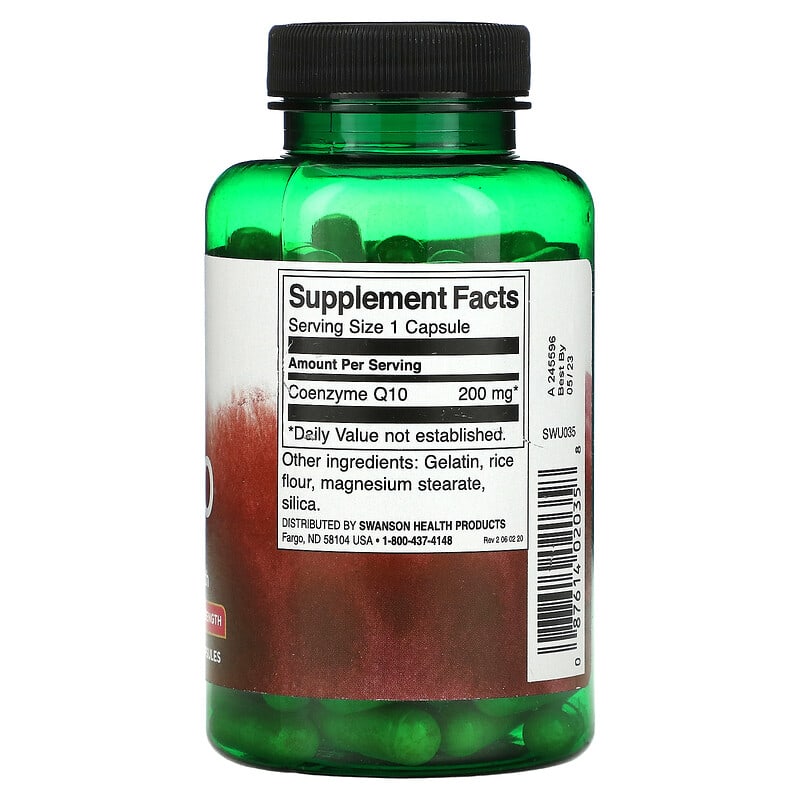Swanson, CoQ10, 200 mg, 90 Capsules 87614020358