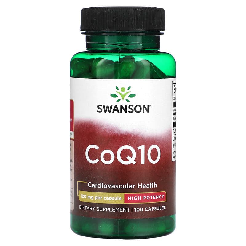 Swanson CoQ10 High Potency 120 mg 100 Capsules 87614023656