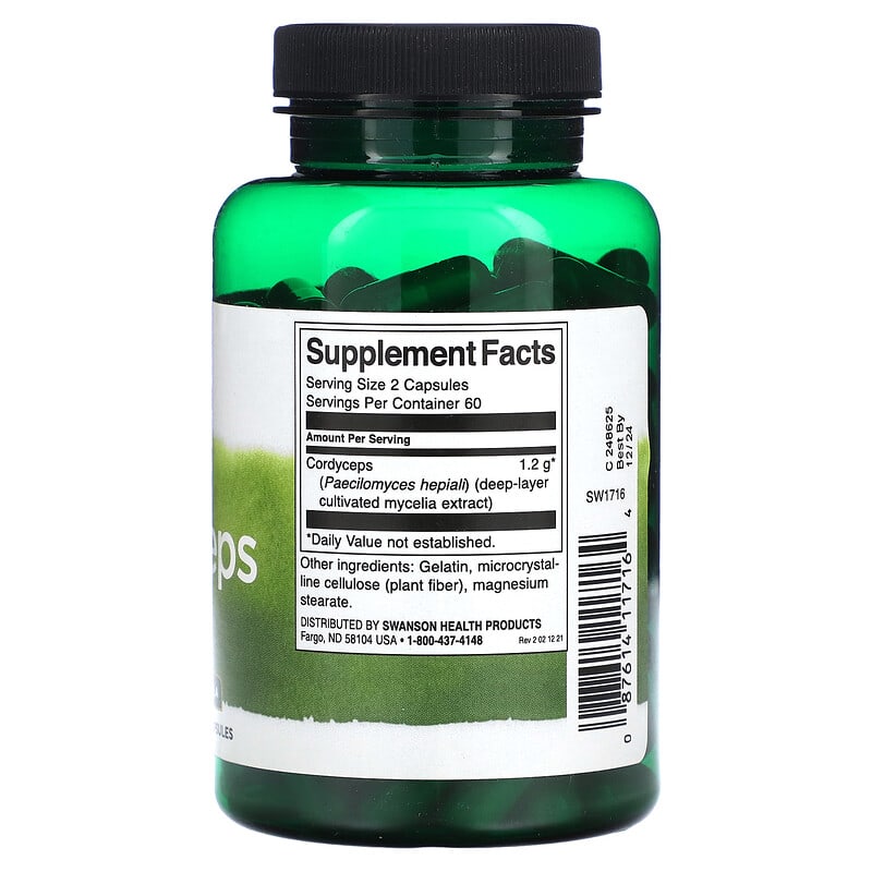Swanson, Cordyceps, 120 Capsules 87614117164