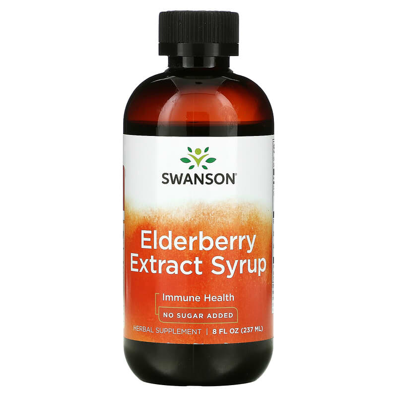 Swanson Elderberry Extract Syrup 8 fl oz (237 ml) 87614026961