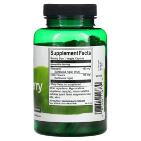 Swanson, Elderberry, Immune Health, 120 Veggies Capsules 87614116730