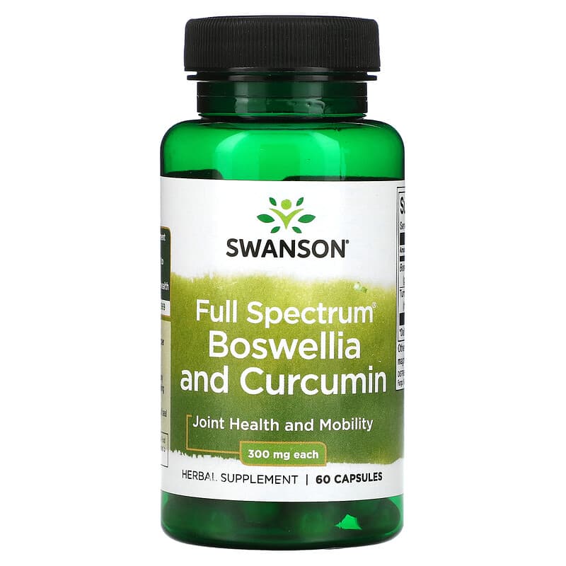 Swanson Full Spectrum Boswellia and Curcumin 300 mg 60 Capsules 87614113203