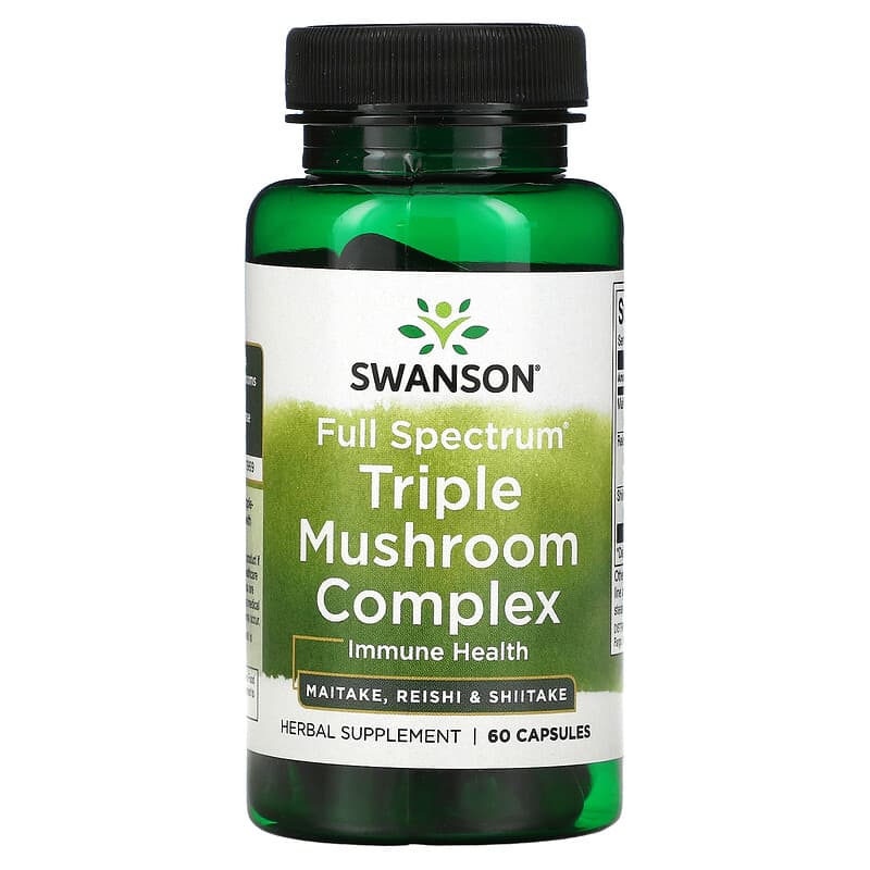 Swanson Full Spectrum Triple Mushroom Complex 60 Capsules 87614113869