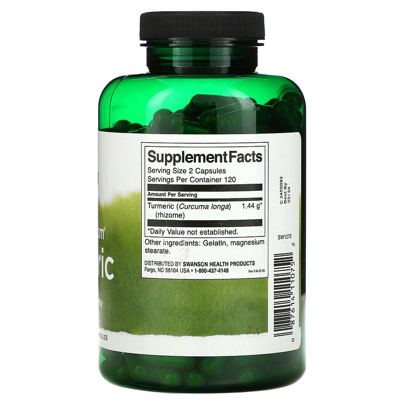 Swanson, Full Spectrum Turmeric, 360 mg, 240 Capsules 87614110752