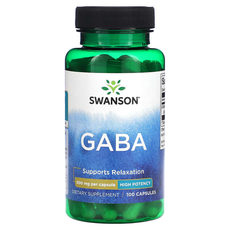 Swanson Gaba High Potency 500 mg 100 Capsules 87614018720