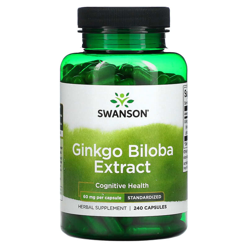 Swanson Ginkgo Biloba Extract 60 mg 240 Capsules 87614018935