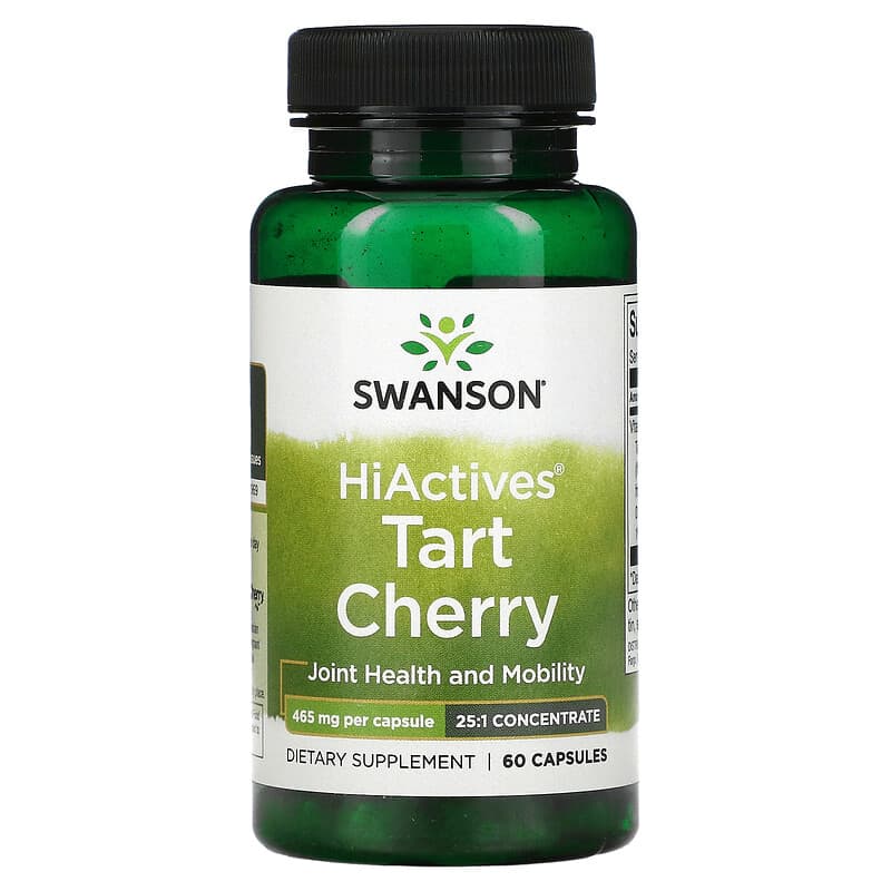 Swanson HiActives Tart Cherry 465 mg 60 Capsules 87614141121