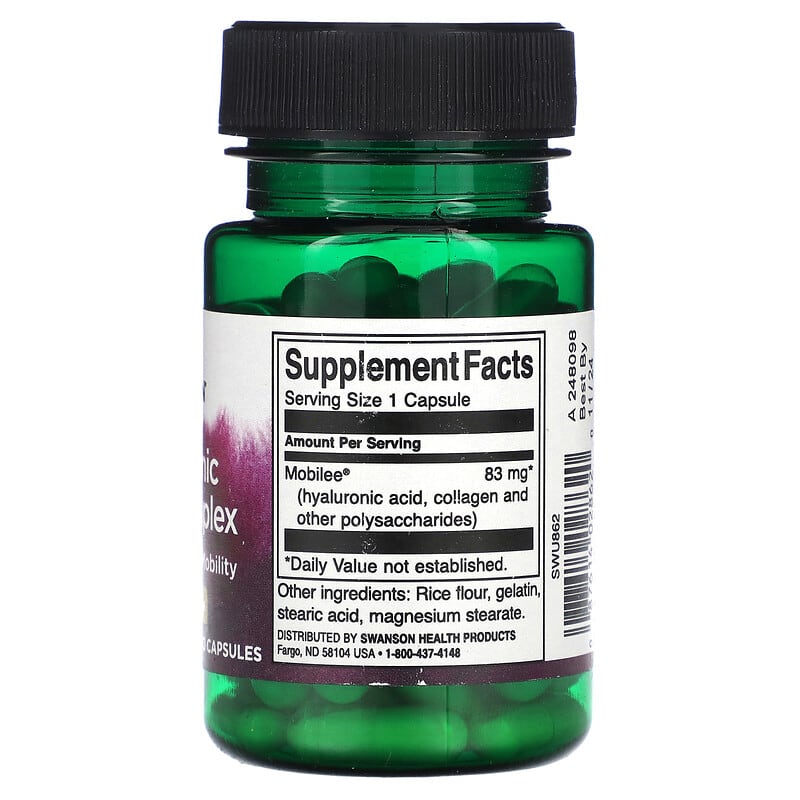 Swanson, Hyaluronic Acid Complex, 83 mg , 60 Capsules 87614028620