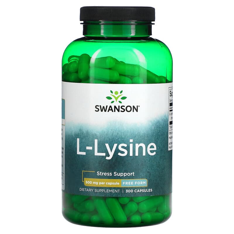 Swanson L-lysine 500 mg 300 Capsules 87614012698