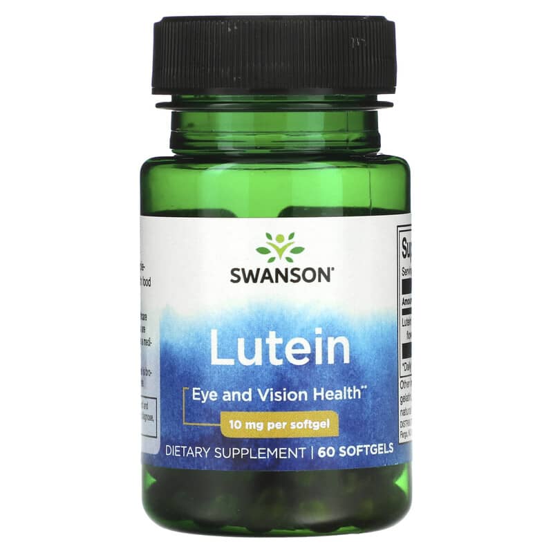 Swanson Lutein 10 mg 60 Softgels 87614029795