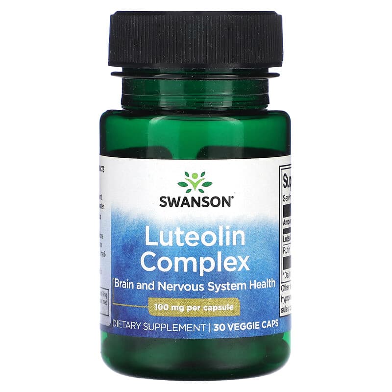 Swanson Luteolin Complex 100 mg 30 Veggie Caps 87614028354