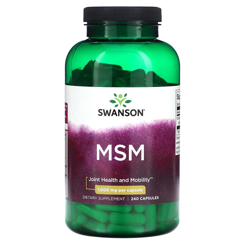 Swanson MSM 1,000 mg 240 Capsules 87614026565