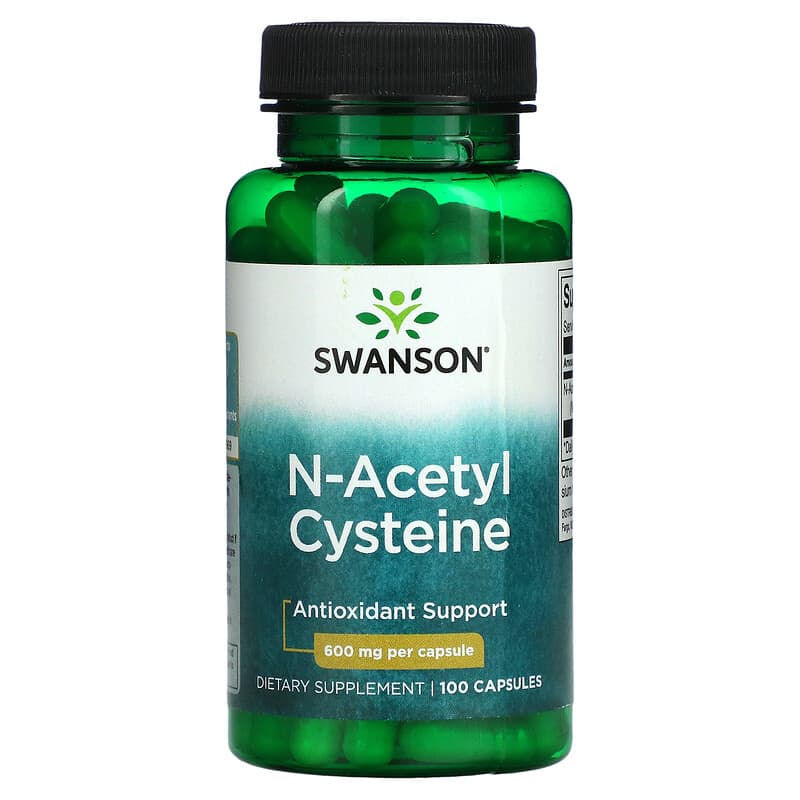Swanson N-Acetyl Cysteine Antioxidant Support 600 mg 100 Capsules 87614018546