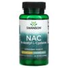 Swanson NAC N-Acetyl L-Cysteine 600 mg 60 Veggie Capsules 87614024585