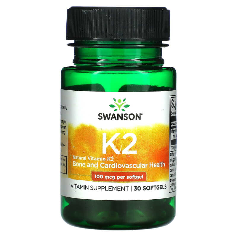 Swanson Natural Vitamin K2 100 mcg 30 Softgels 87614026725