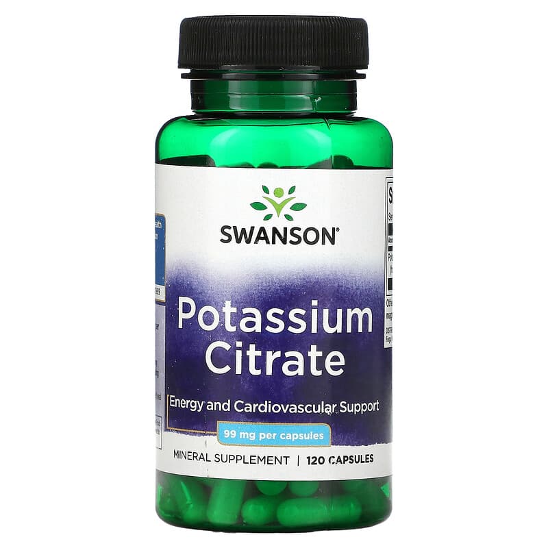Swanson Potassium Citrate 99 mg 120 Capsules 87614023953