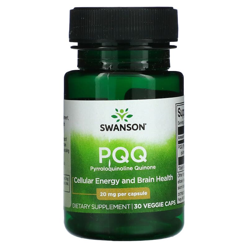 Swanson PQQ 20 mg 30 Veggie Caps 87614028187