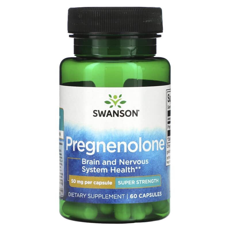 Swanson Pregnenolone Super Strength 50 mg 60 Capsules 87614024387