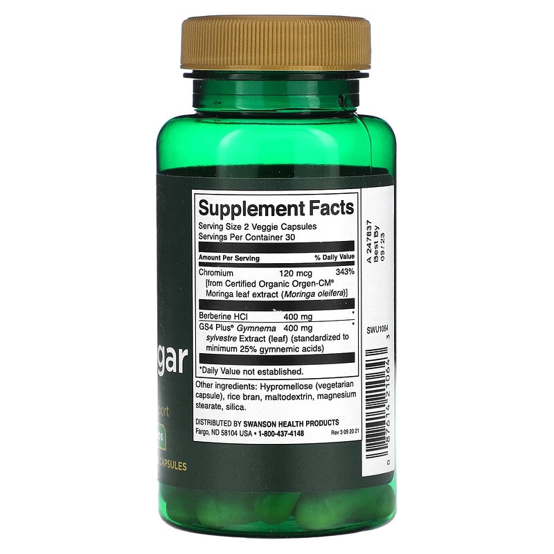 Swanson, Pure Blood Sugar , 60 Veggie Capsules 87614210643