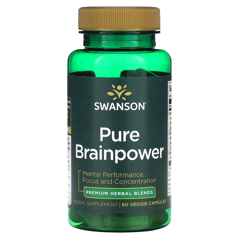 Swanson Pure Brainpower 60 Veggie Capsules 87614210513
