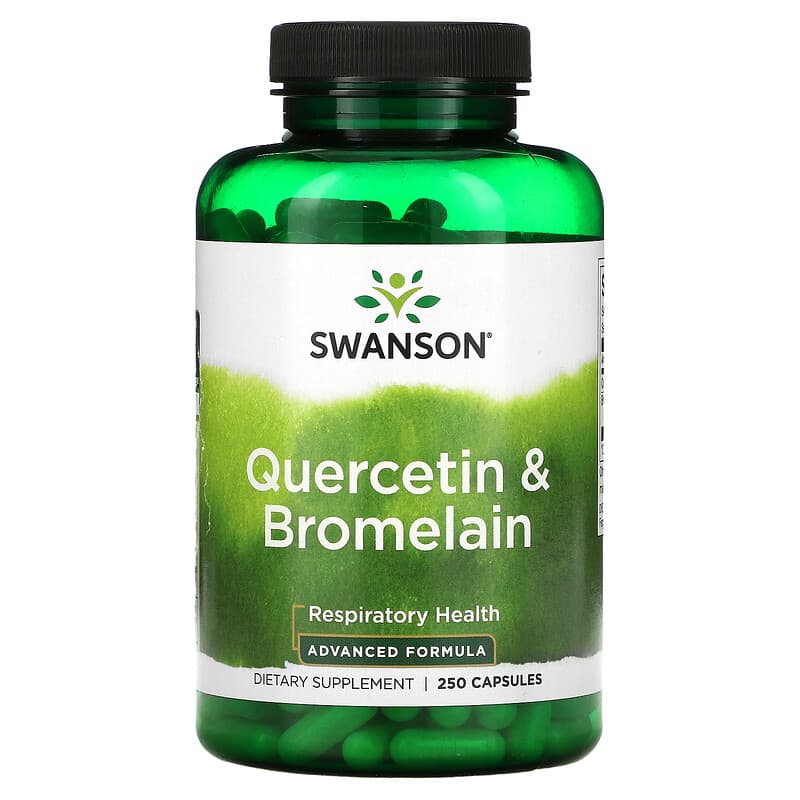 Swanson Quercetin & Bromelain Respiratory Health 250 Capsules 87614017334