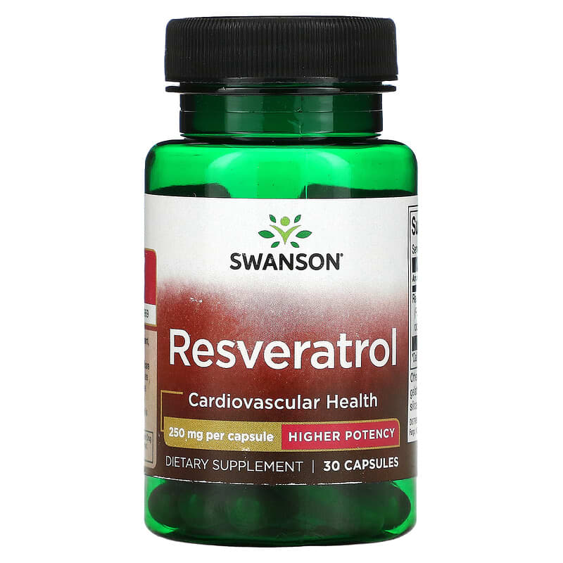 Swanson Resveratrol High Potency 250 mg 30 Capsules 87614025308