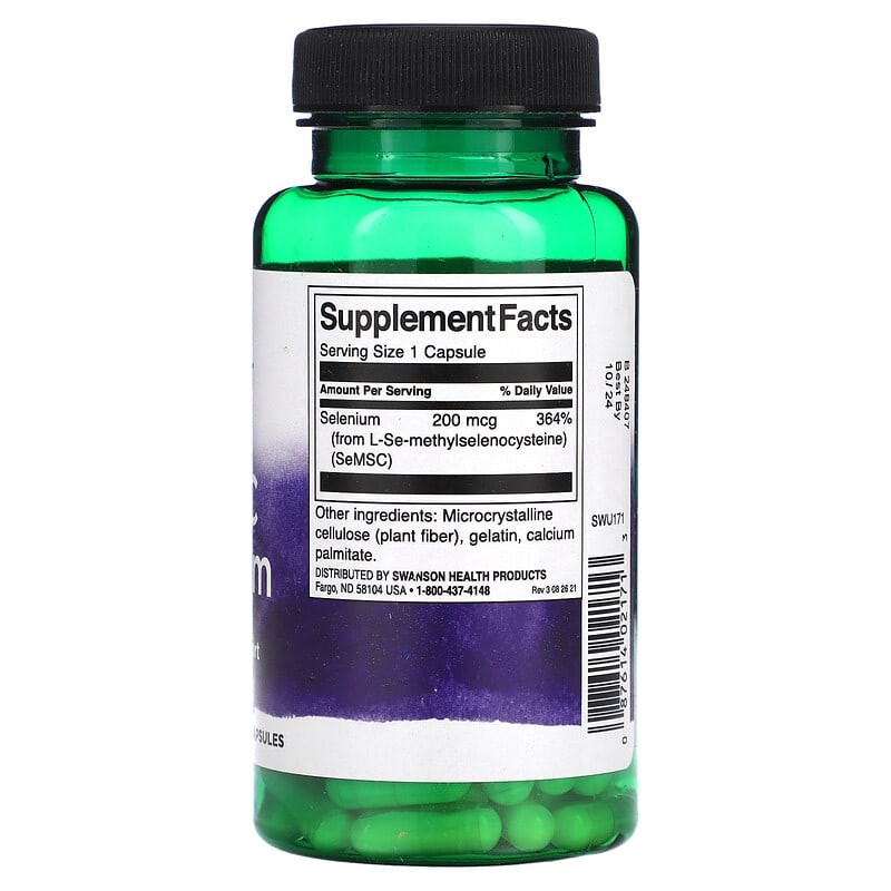 Swanson, SeMSC Selenium, 200 mcg, 120 Capsules 87614021713